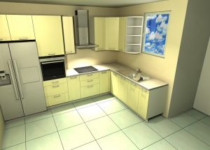 Cucina piccola: ottimizzare spazi con panca con vano contenitore