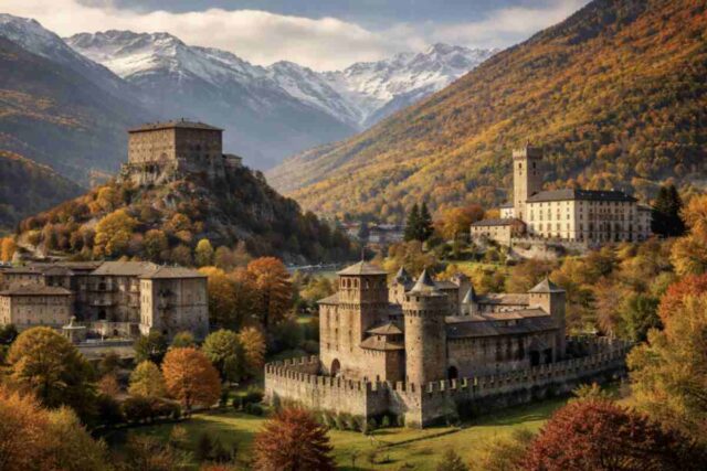 Visitare questi castelli non significa soltanto spostarsi tra monumenti. Il contesto naturale della Valle d’Aosta