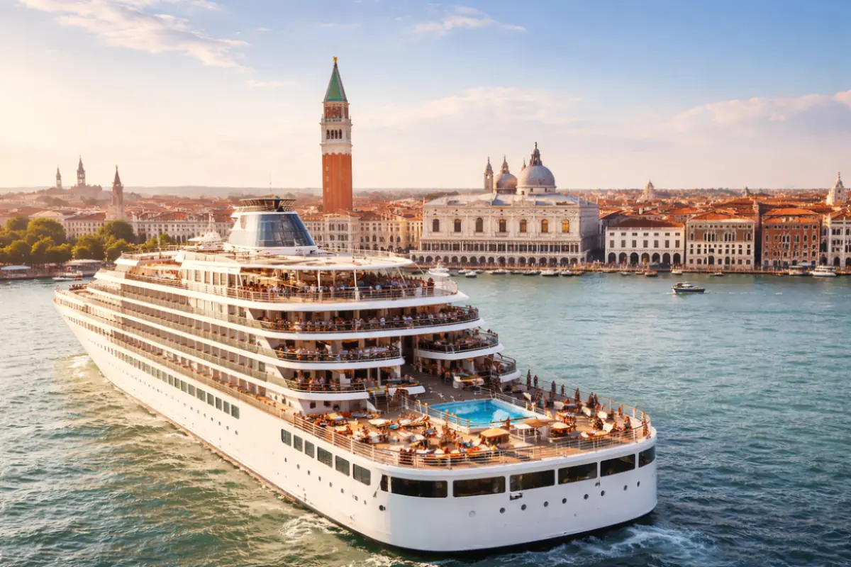 Nave da crociera a Venezia